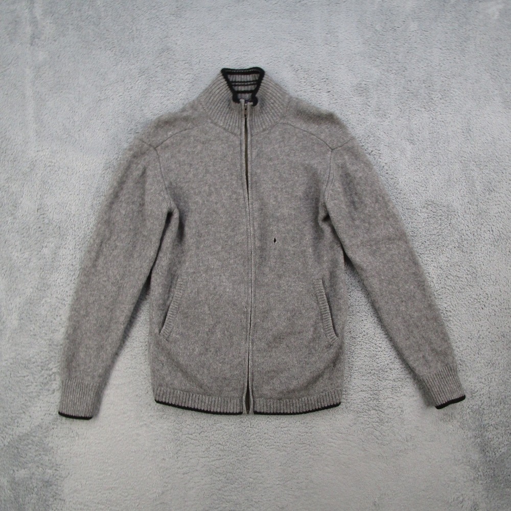Patagonia Mens Gray 100% Cashmere Full Zip Mock Neck Sweater 50930FA12 M